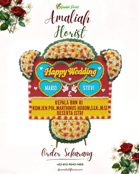 Papan Bunga Pernikahan Gonda Baru